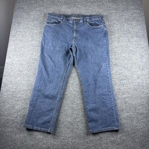 Duluth Trading Jeans Mens 42x29 Blue Flex Weekender Stretch Denim Straight Leg